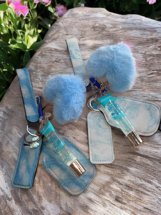 Blue skies keychain